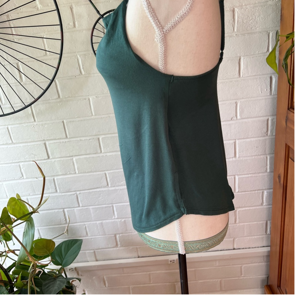 American Eagle soft and sexy spaghetti straps crop top olive green size … - Picture 3 of 7
